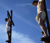 Jesús Crucificado y San Dimas (el buen ladrón)